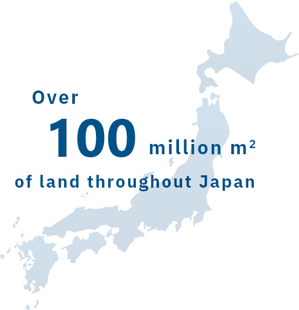 Owns more than 100 million square meters of land nationwide