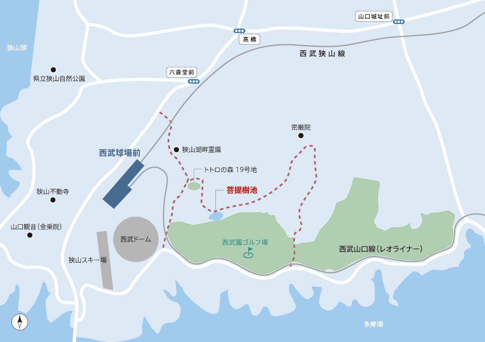 「菩提樹池」マップ